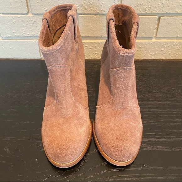 Splendid, Women’s Lakota Western Ankle Suede Boots Booties Beige Size 8 - Picture 3 of 7